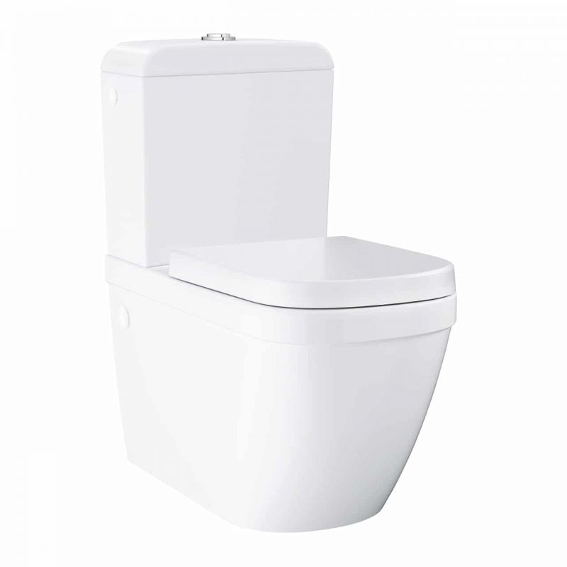 SET VAS WC EURO CERAMIC BTW TRIPLE VORTEX, PURE GUARD CU REZERVOR ALIMENTARE PE JOS CI CAPAC WC SOFT-CLOSE